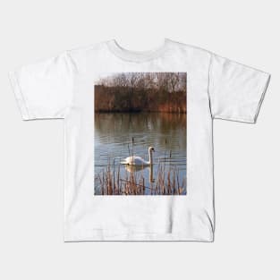 Swan on a Lake Kids T-Shirt